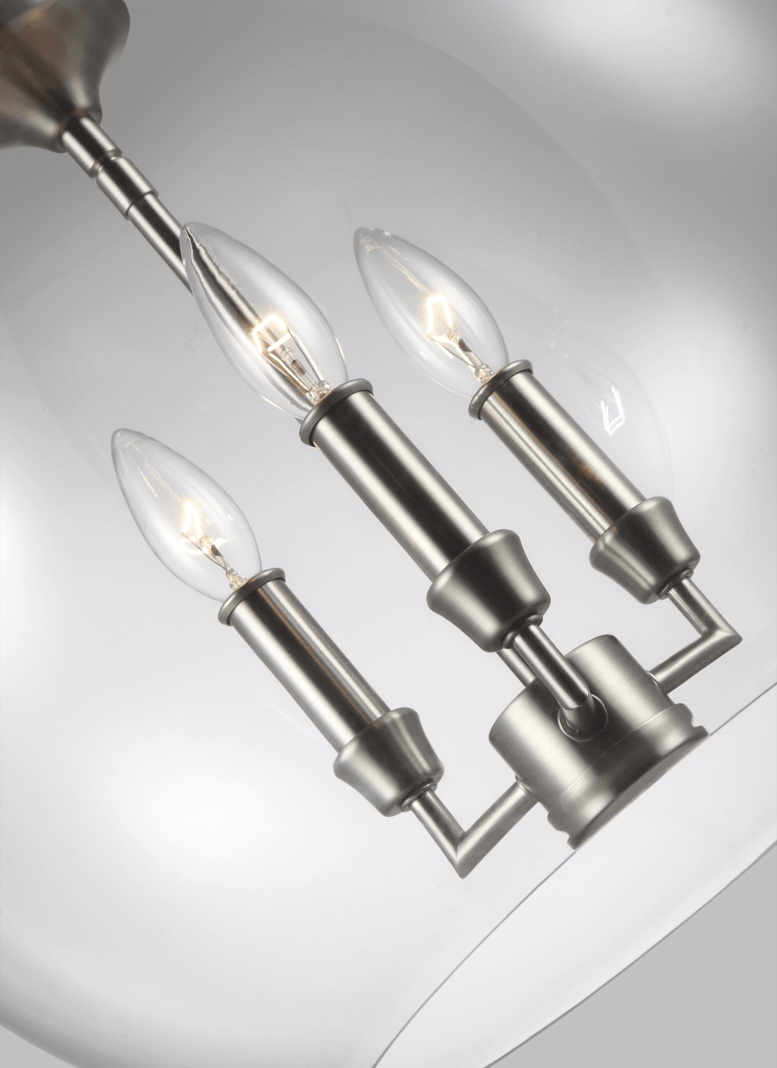 Suspension Lawler - Nickel satiné by Visual Comfort Studio | Luminaires & cie
