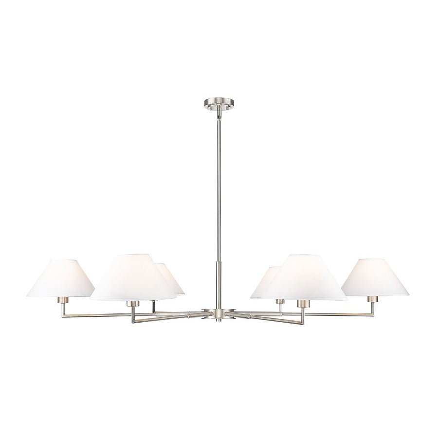 Suspension Leila - Nickel brossé 63" 6 by Z - Lite | Luminaires & cie