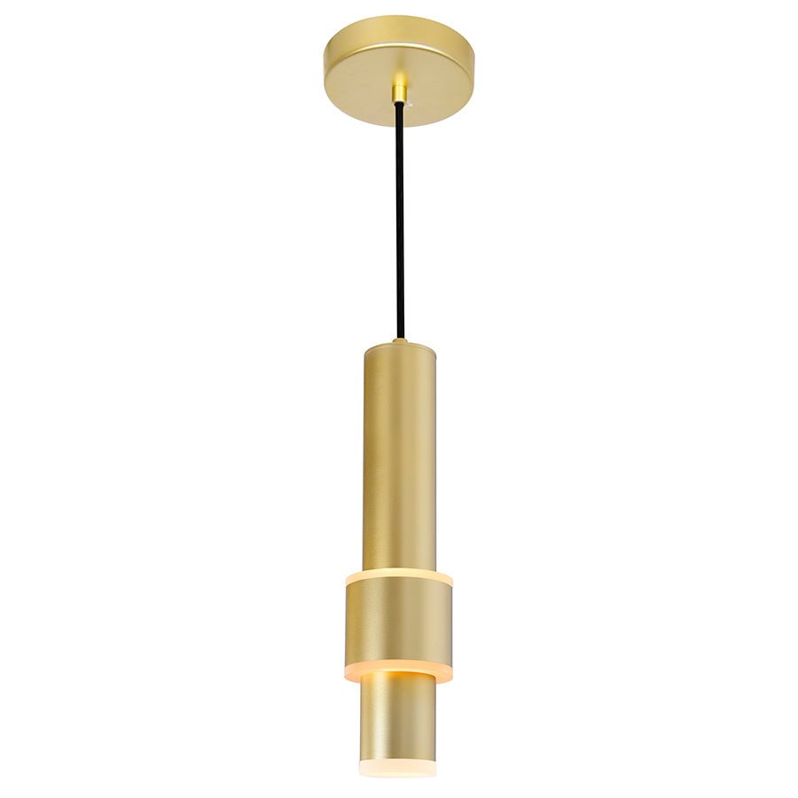 Suspension Lena - Or satiné by CWI Lighting | Luminaires & cie