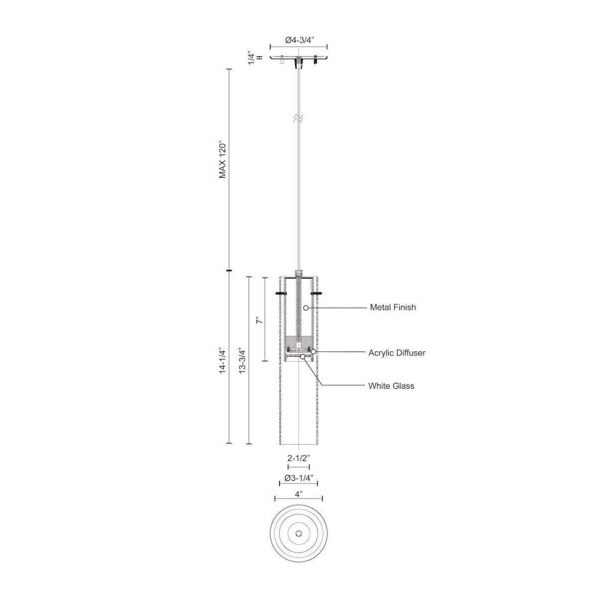 Suspension Lena - Noir by Kuzco Lighting | Luminaires & cie