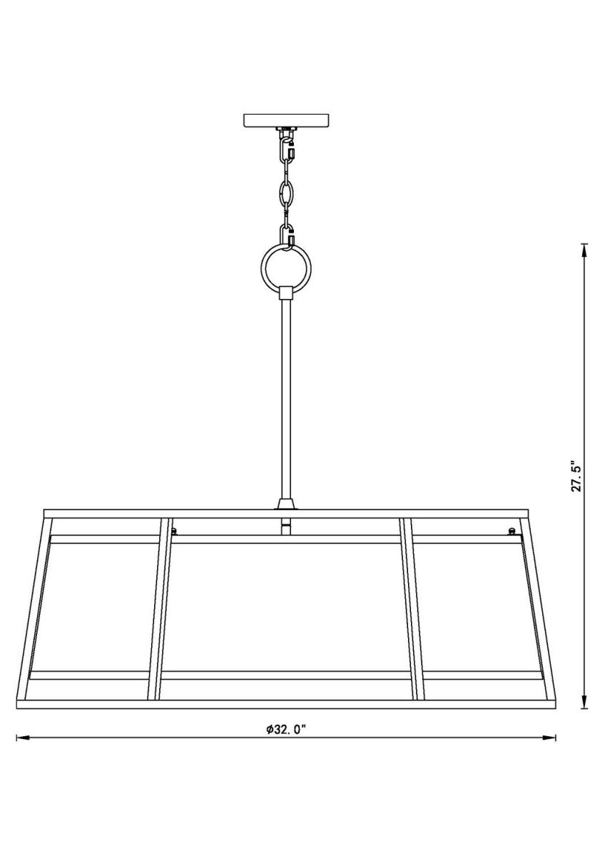 Suspension Lenyx Pendant - Laiton frotté 32" by Z-Lite | Luminaires & cie