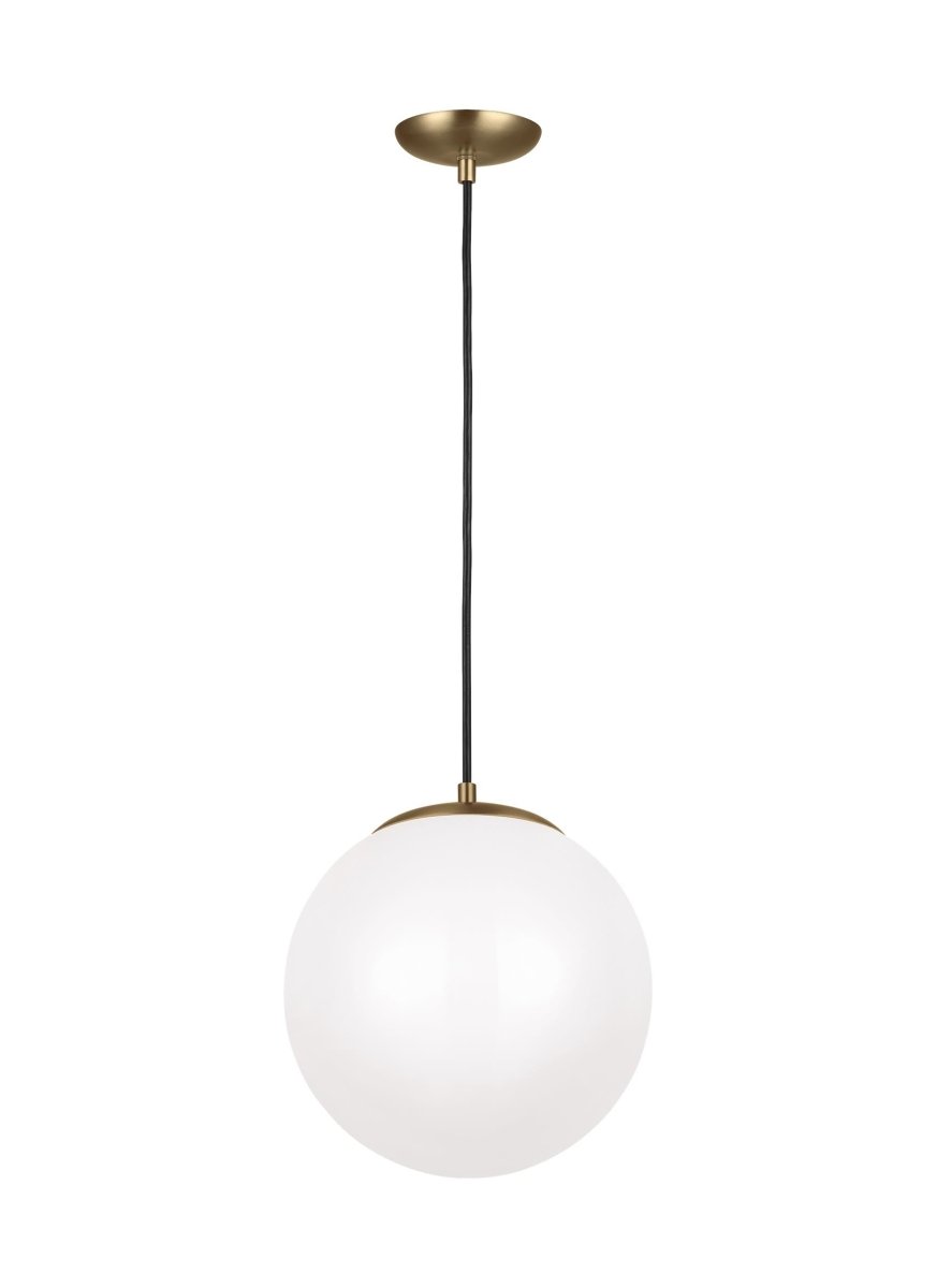 Suspension Leo - Hanging Globe L - Laiton satiné Module DEL intégré by Visual Comfort Studio | Luminaires & cie