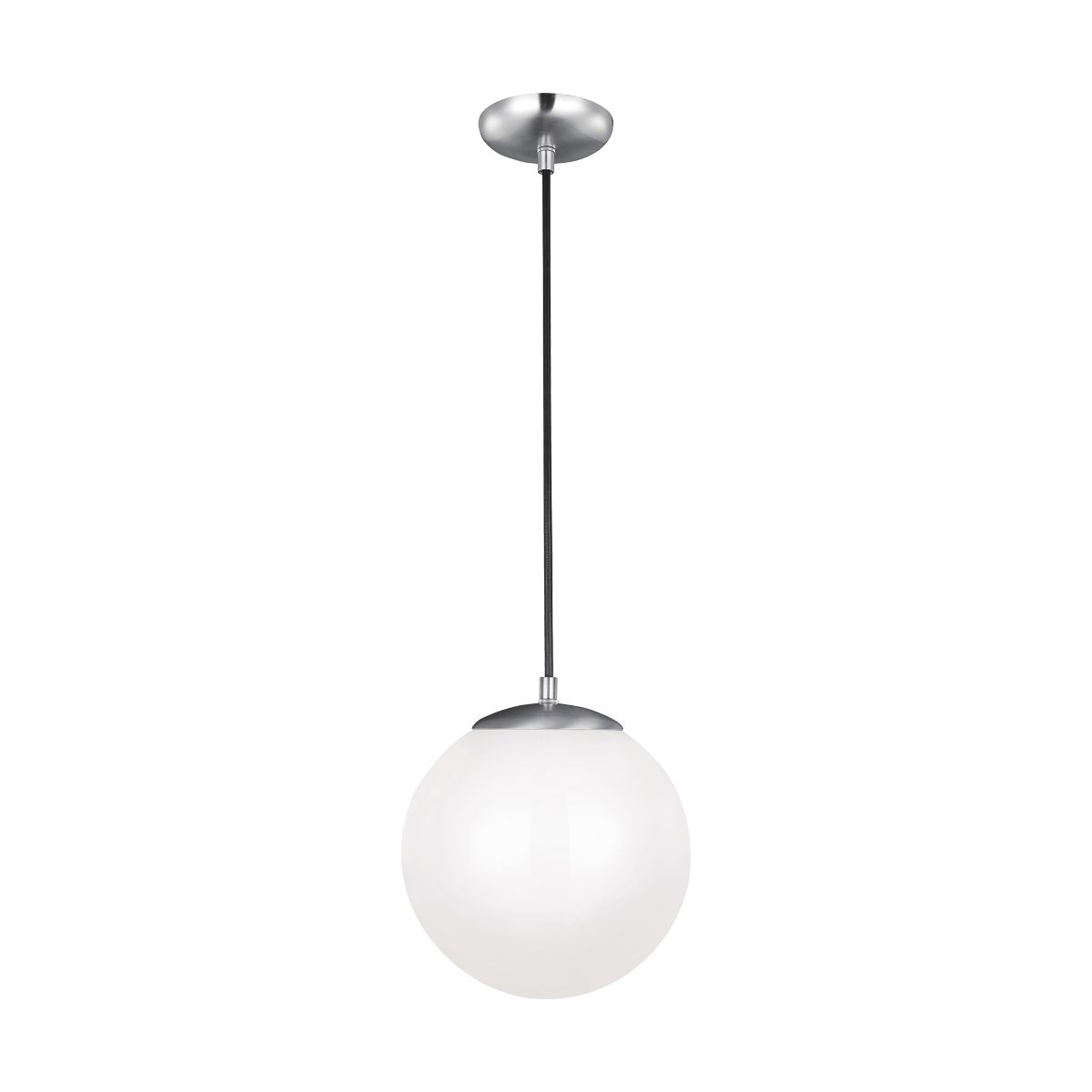 Suspension Leo - Hanging Globe M - Aluminium satiné Module DEL intégré by Visual Comfort Studio | Luminaires & cie