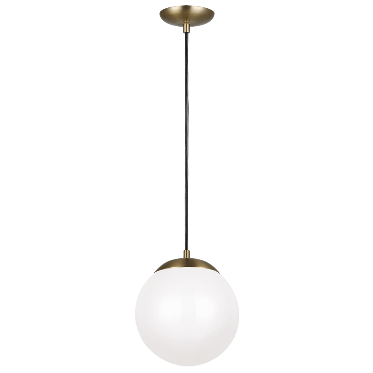 Suspension Leo - Hanging Globe M - Laiton satiné Module DEL intégré by Visual Comfort Studio | Luminaires & cie