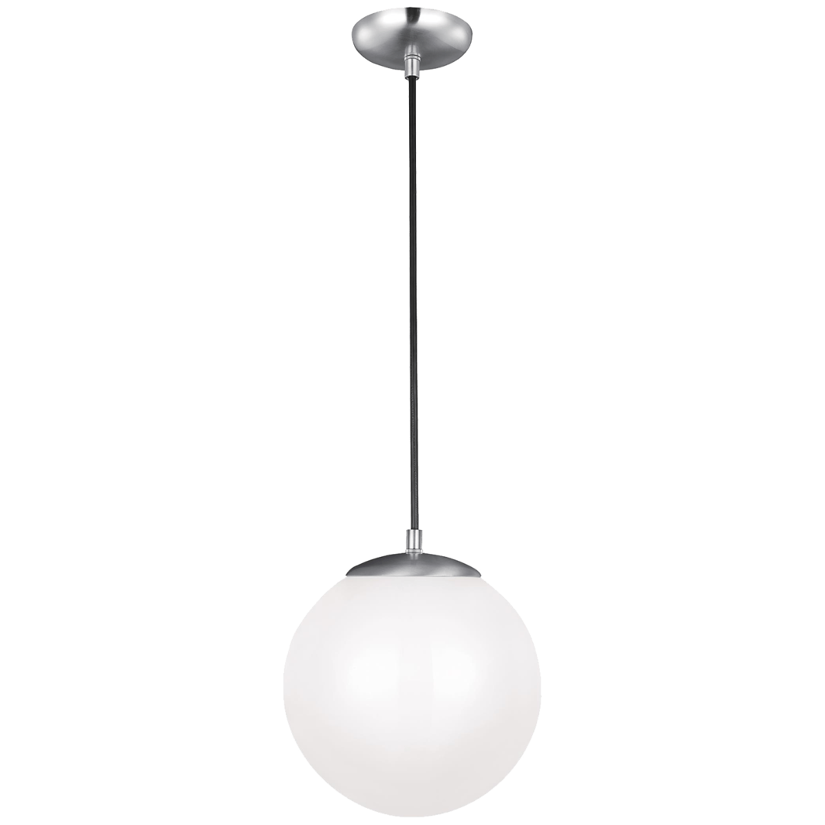 Suspension Leo - Hanging Globe M - Aluminium satiné Ampoules DEL incluses by Visual Comfort Studio | Luminaires & cie