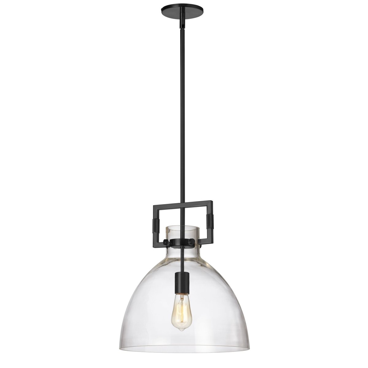 Suspension Liberty - Noir mat Clair 13 3/4" by Dainolite | Luminaires & cie