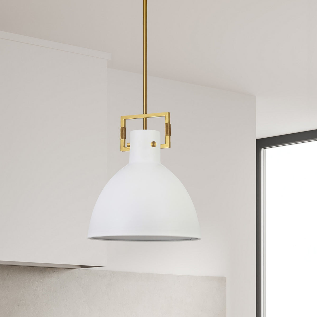Suspension Liberty Laiton vieilli, Blanc mat, 13 3/4" – vue 2