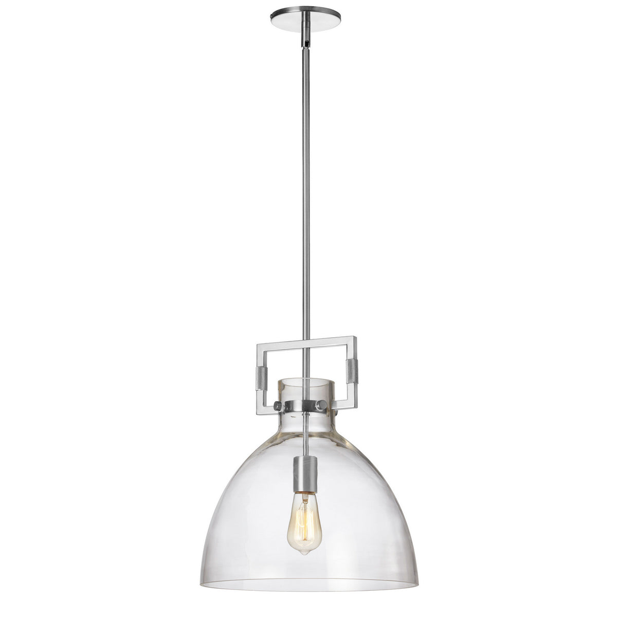 Suspension Liberty Chrome poli, Transparent, 13 3/4" – Dainolite