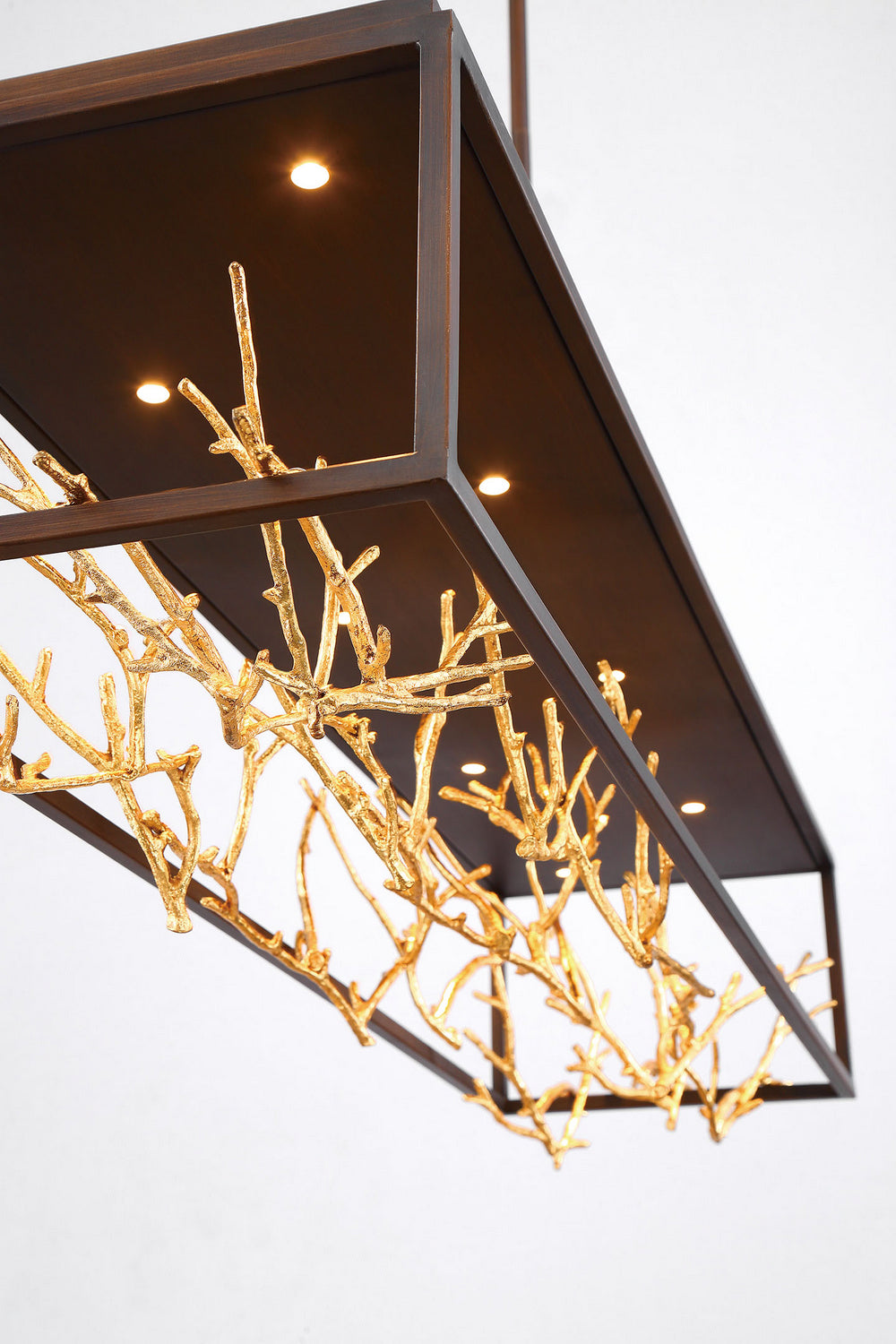 Suspension linéaire Aerie Or-Noir mélangé – vue 3
