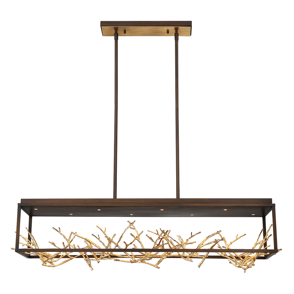Suspension linéaire Aerie Or-Noir mélangé – Eurofase