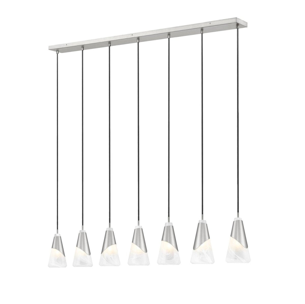 Suspension linéaire Aimie - Nickel brossé 6" 7 by Z-Lite | Luminaires & cie