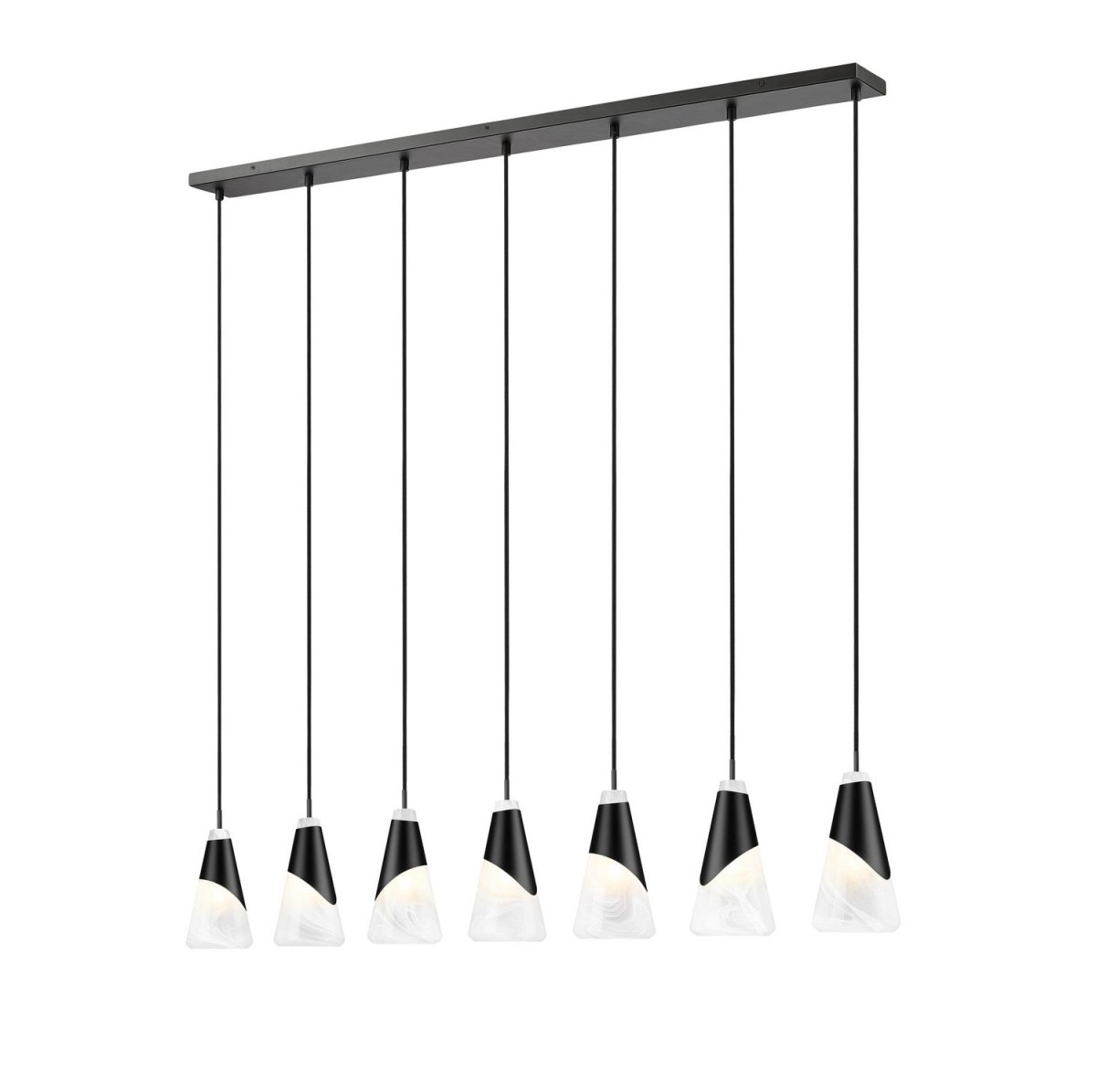 Suspension linéaire Aimie - Noir mat 6" 7 by Z-Lite | Luminaires & cie