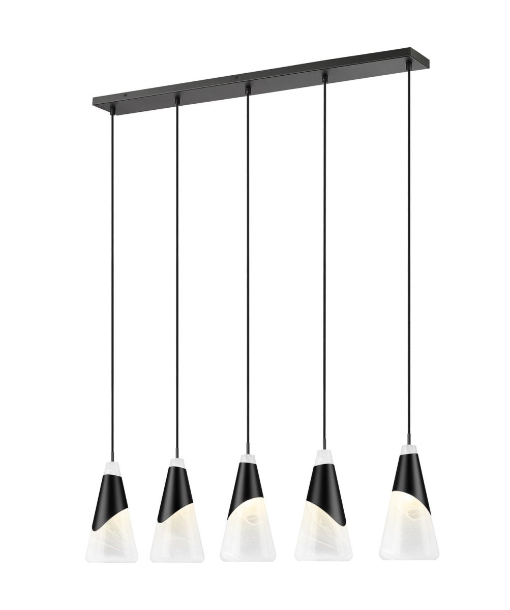 Suspension linéaire Aimie - Noir mat 7" 5 by Z-Lite | Luminaires & cie