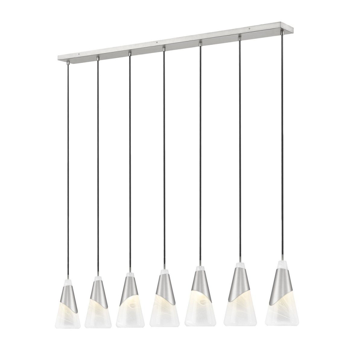 Suspension linéaire Aimie - Nickel brossé 7" 7 by Z-Lite | Luminaires & cie