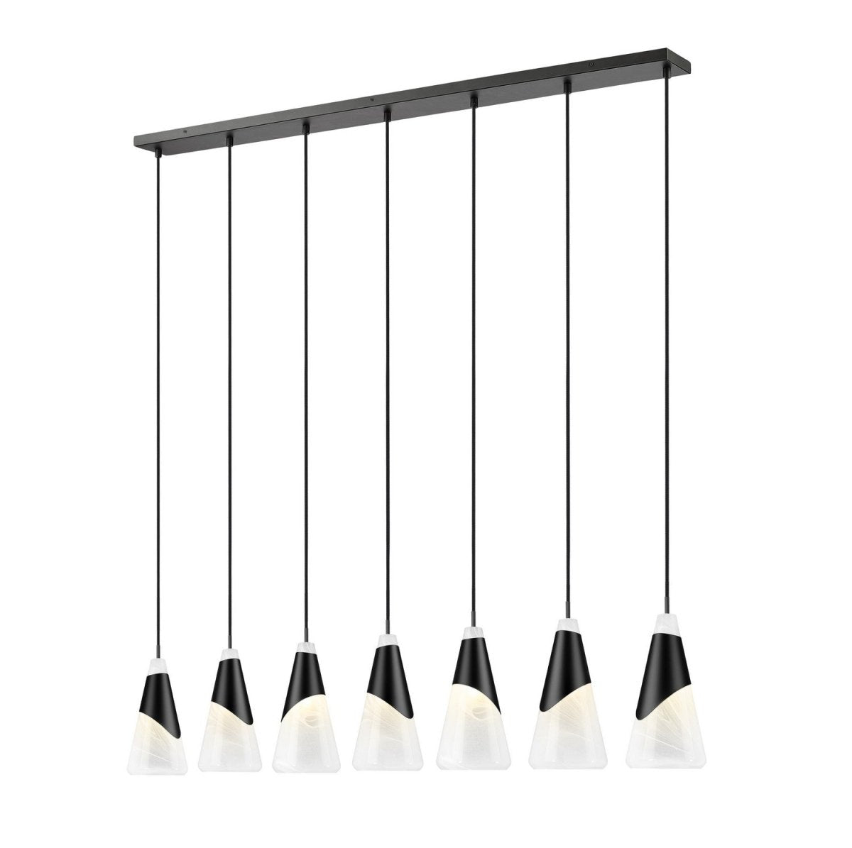 Suspension linéaire Aimie - Noir mat 7" 7 by Z-Lite | Luminaires & cie