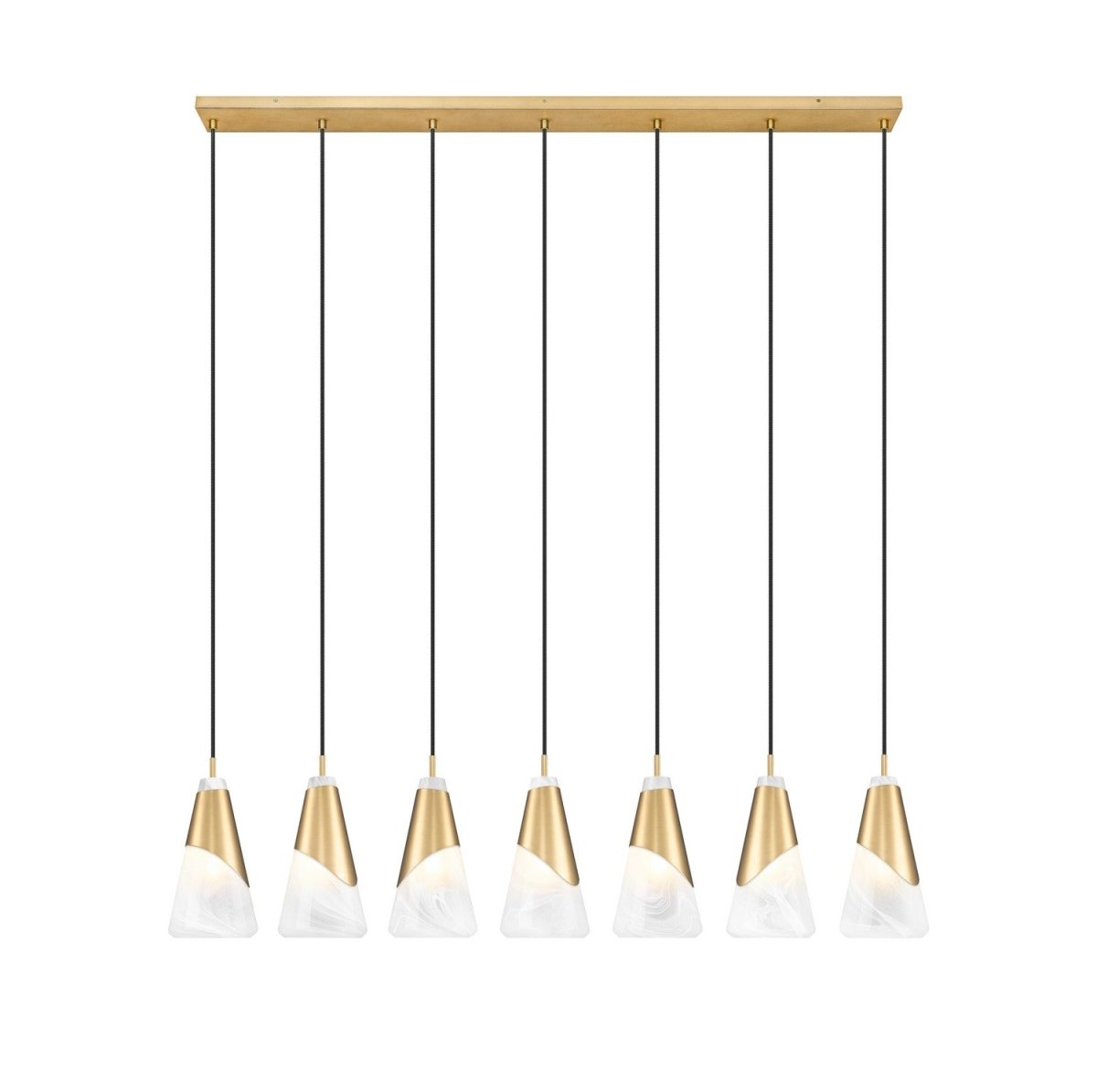 Suspension linéaire Aimie - Or moderne 7" 7 by Z-Lite | Luminaires & cie