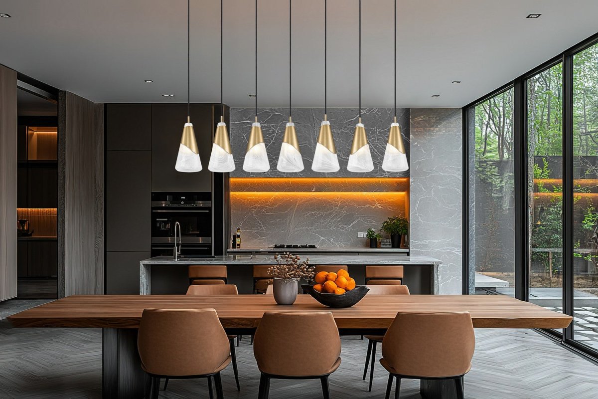 Suspension linéaire Aimie - Or moderne 7" 7 by Z-Lite | Luminaires & cie