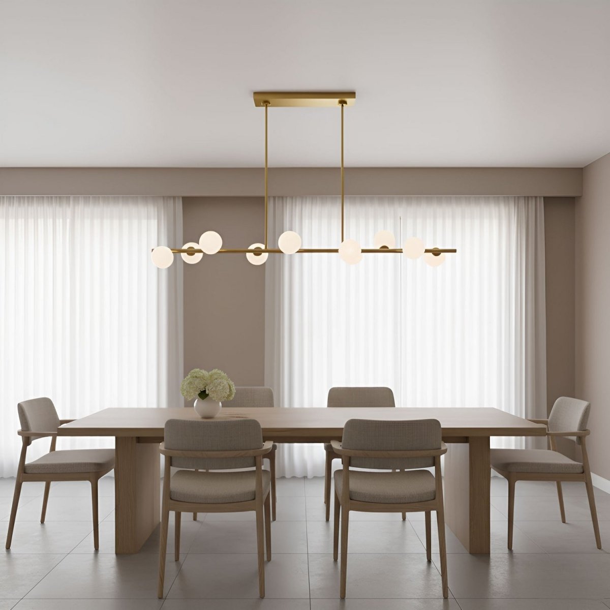 Suspension linéaire Altair - Laiton bruni by Visual Comfort Studio | Luminaires & cie