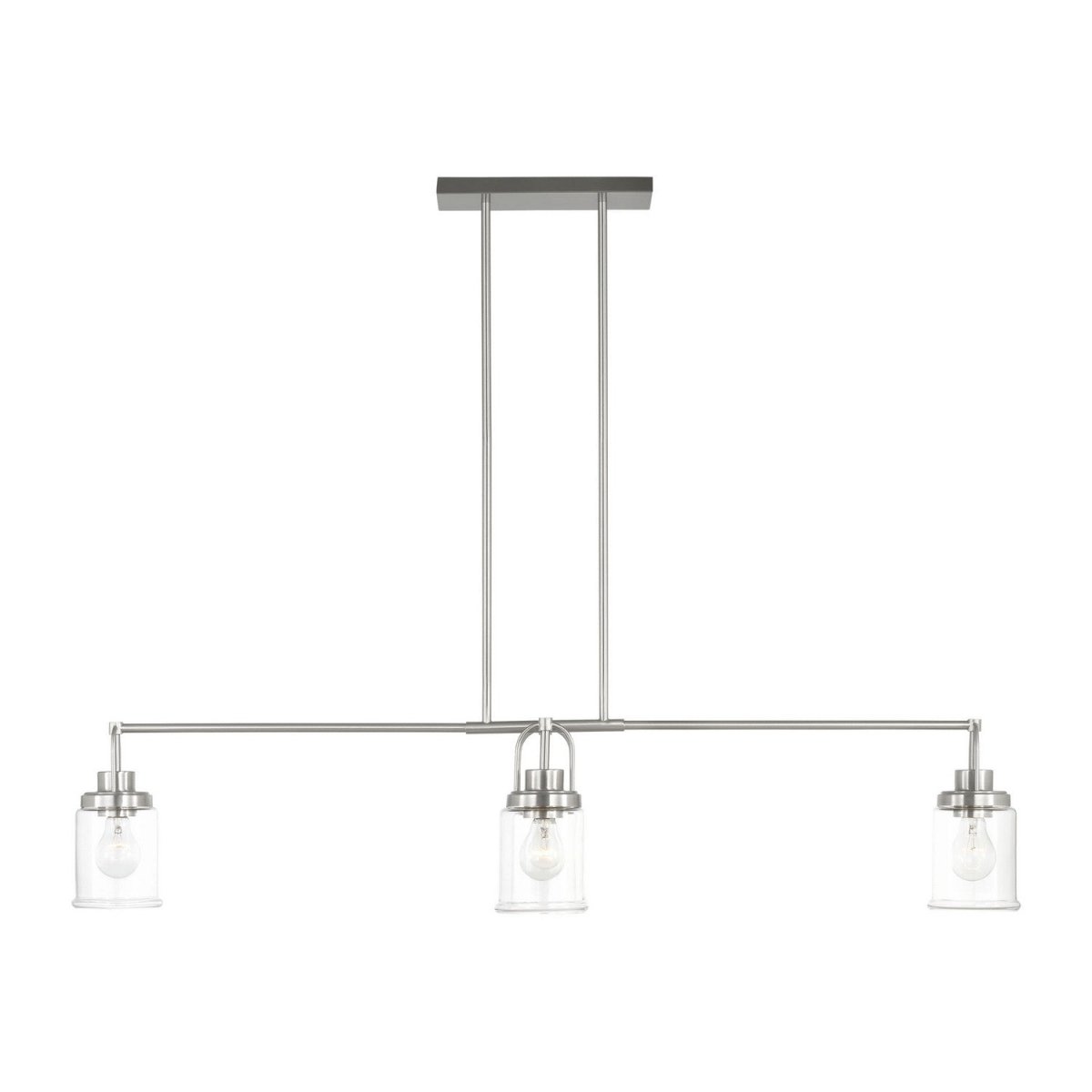 Suspension linéaire Anders - Nickel brossé by Visual Comfort Studio | Luminaires & cie