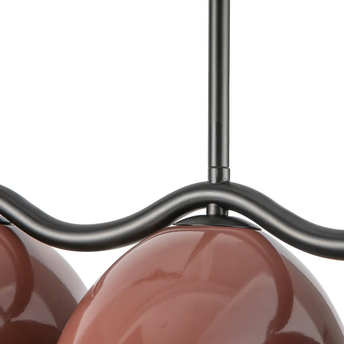 Suspension linéaire Atlas - Noir / Bourgogne by Kuzco Lighting | Luminaires & cie