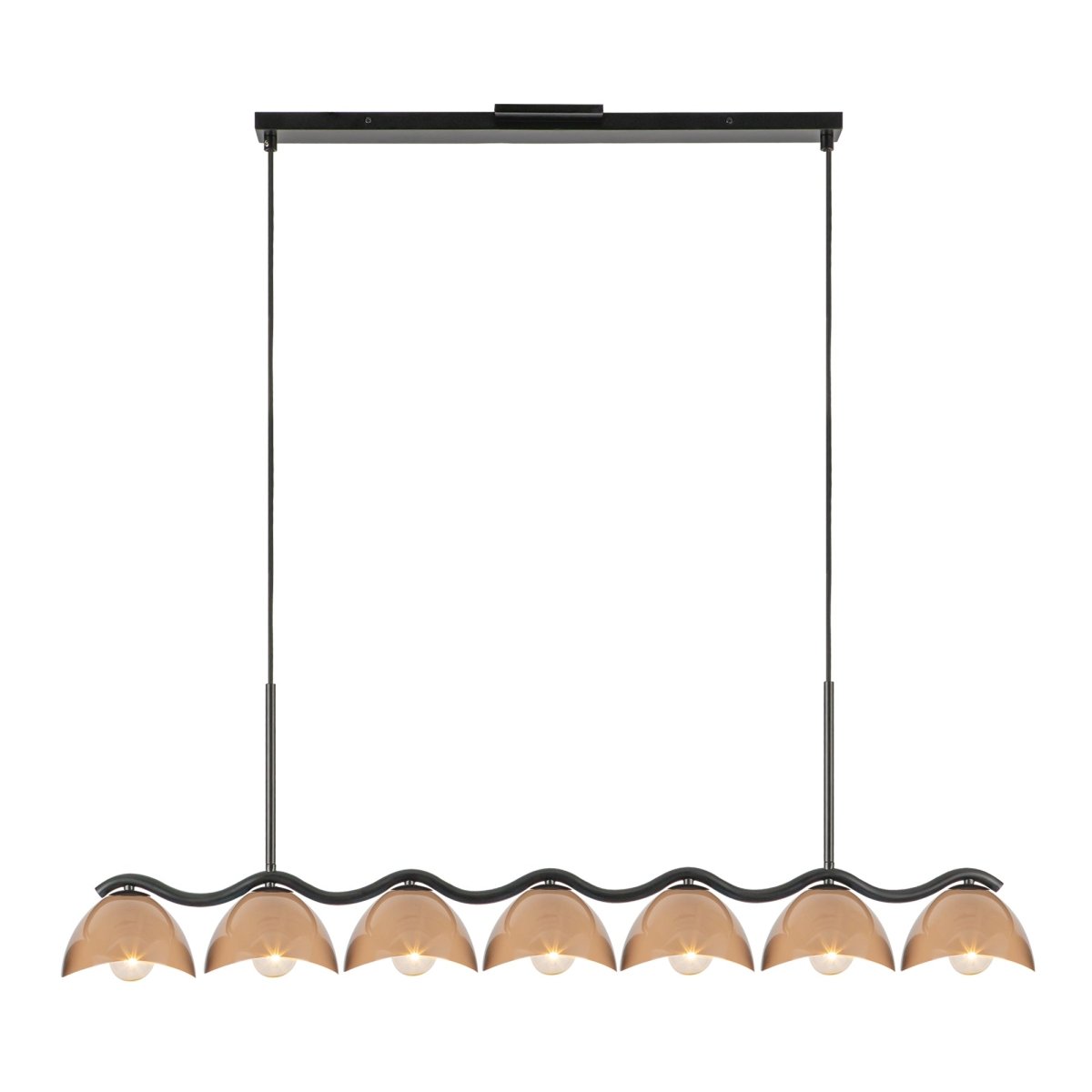 Suspension linéaire Atlas - Noir / pêche by Kuzco Lighting | Luminaires & cie