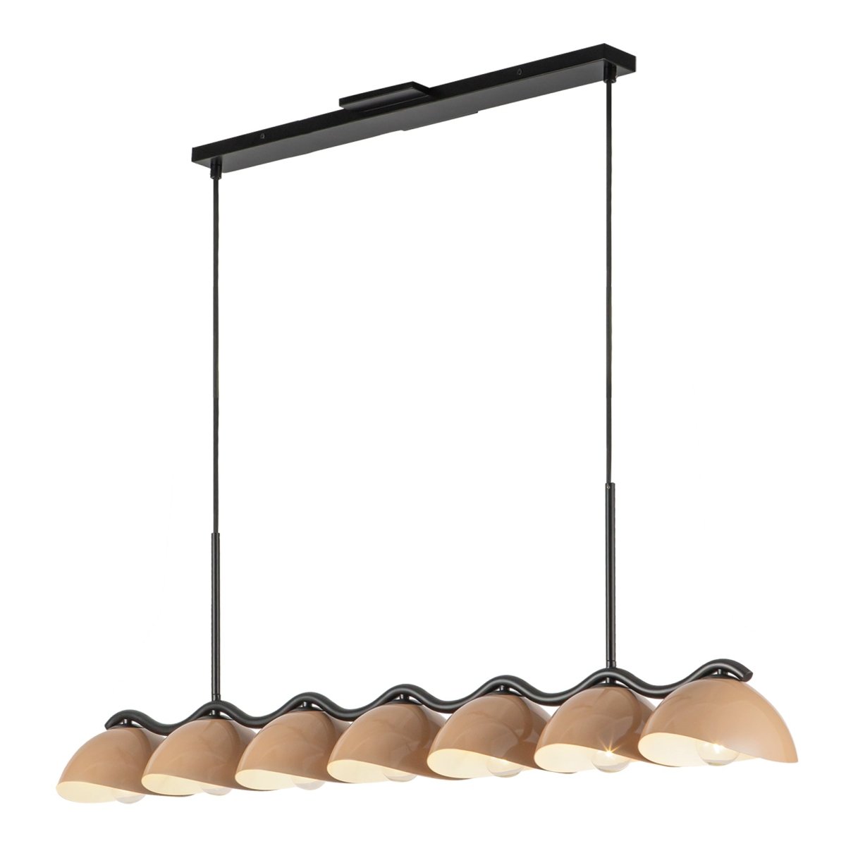 Suspension linéaire Atlas - Noir / pêche by Kuzco Lighting | Luminaires & cie