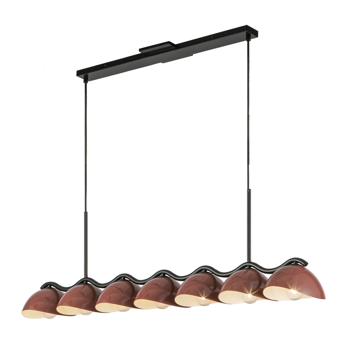Suspension linéaire Atlas Noir / Bourgogne – Kuzco Lighting