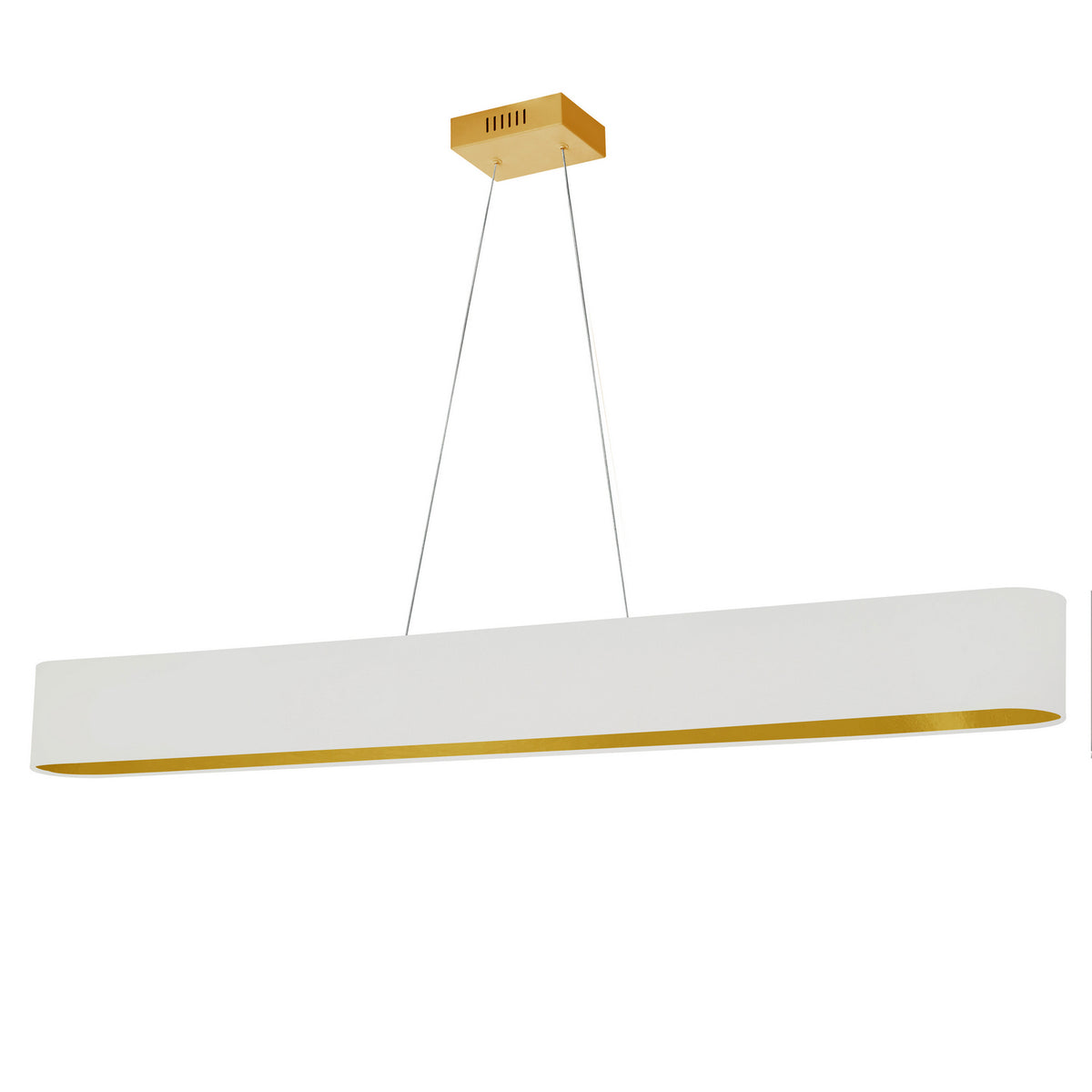 Suspension linéaire Aubrey Blanc et or – Dainolite
