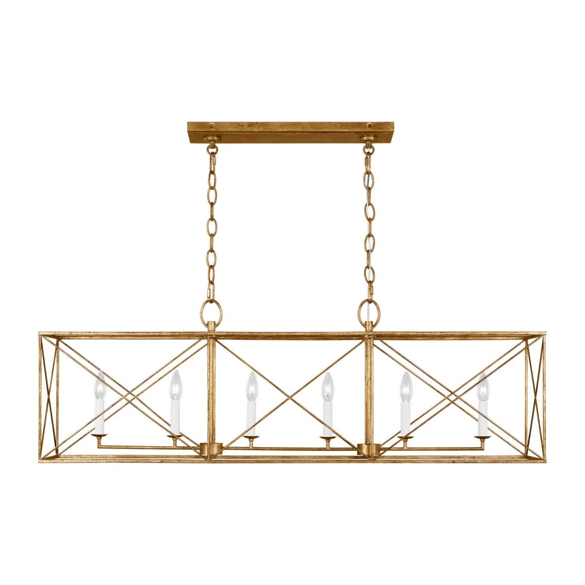 Suspension linéaire Beatrix - Doré antique by Visual Comfort Studio | Luminaires & cie