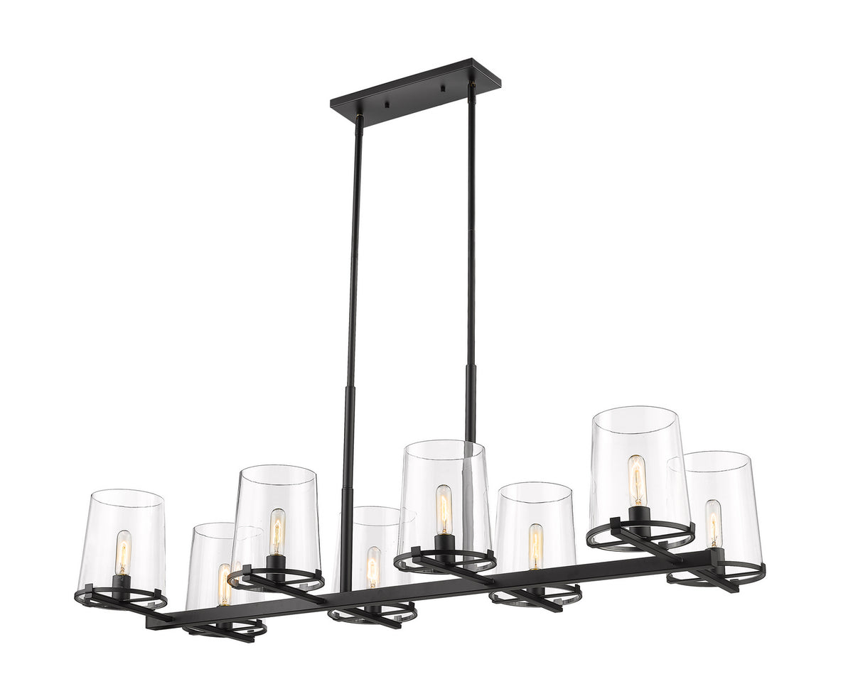 Suspension linéaire Callista Noir mat, nombre ampoules 8 – Z-Lite