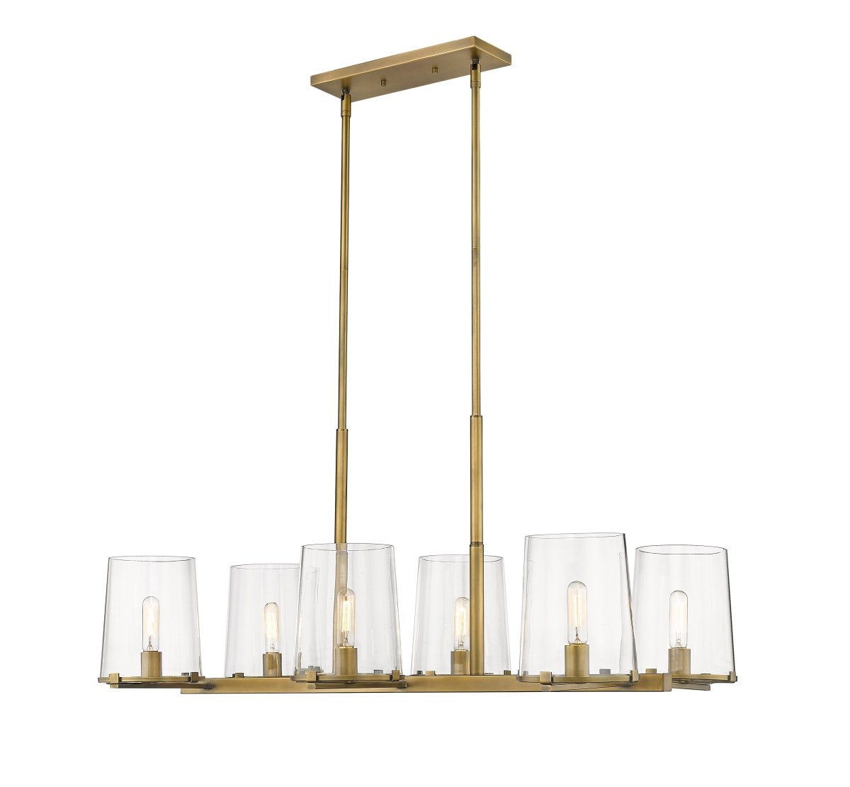 Suspension linéaire Callista - Laiton frotté 8 by Z-Lite | Luminaires & cie