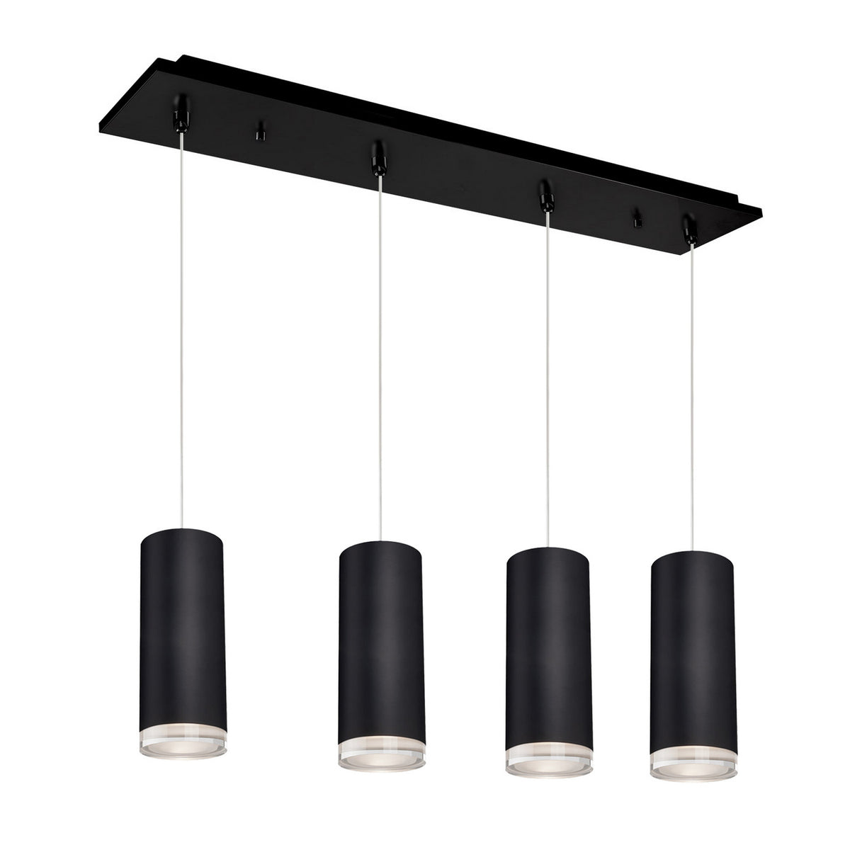 Suspension linéaire Cameo Noir, nombre ampoules 4 – Kuzco Lighting