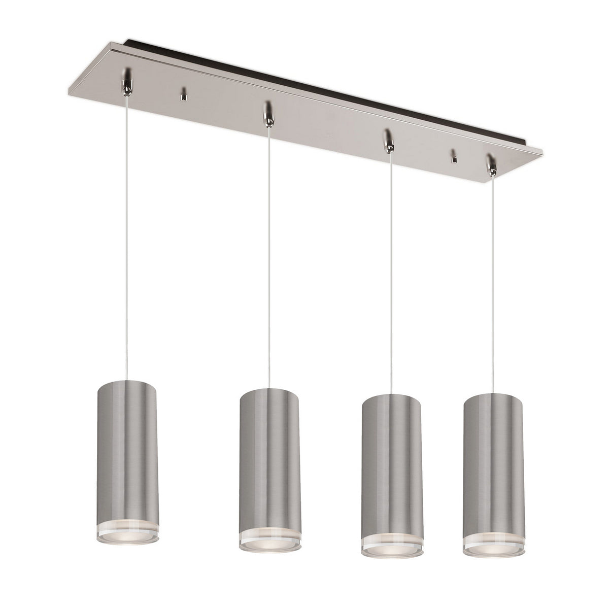 Suspension linéaire Cameo Nickel brossé, nombre ampoules 4 – Kuzco Lighting