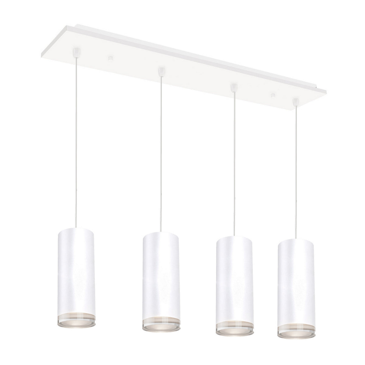 Suspension linéaire Cameo Blanc, nombre ampoules 4 – Kuzco Lighting