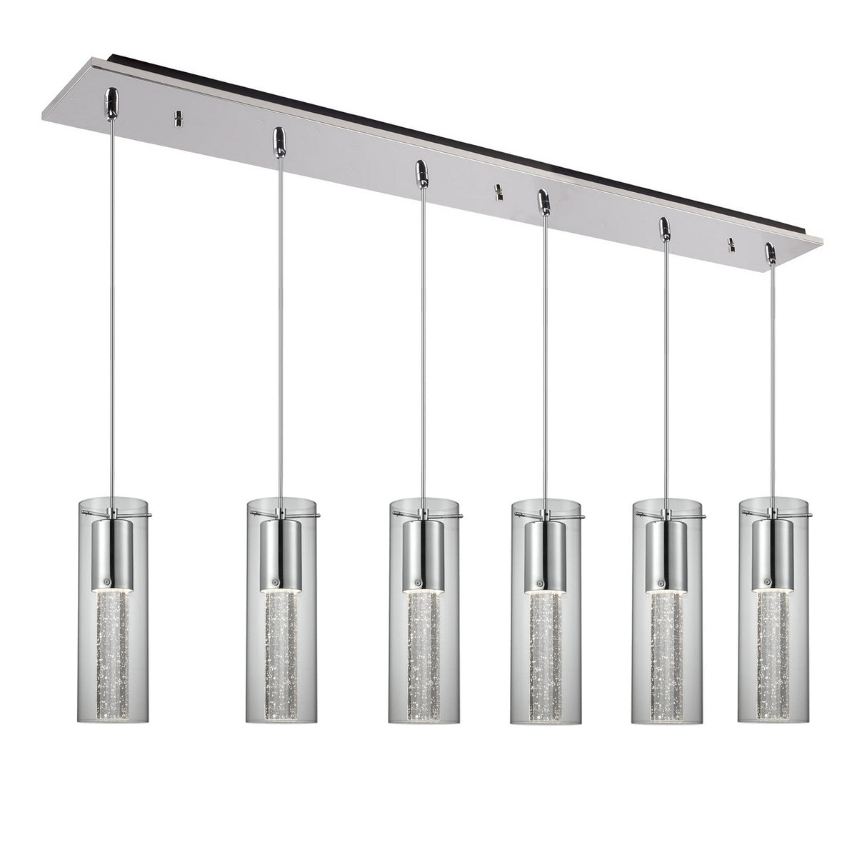 Suspension linéaire Champagne nombre ampoules 6 – Kuzco Lighting