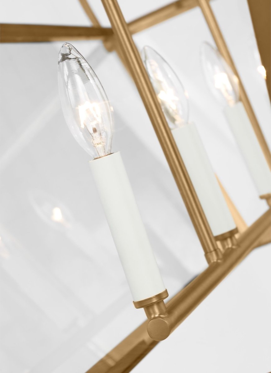 Suspension linéaire Charleston - Laiton satiné Ampoules non - incluses by Visual Comfort Studio | Luminaires & cie