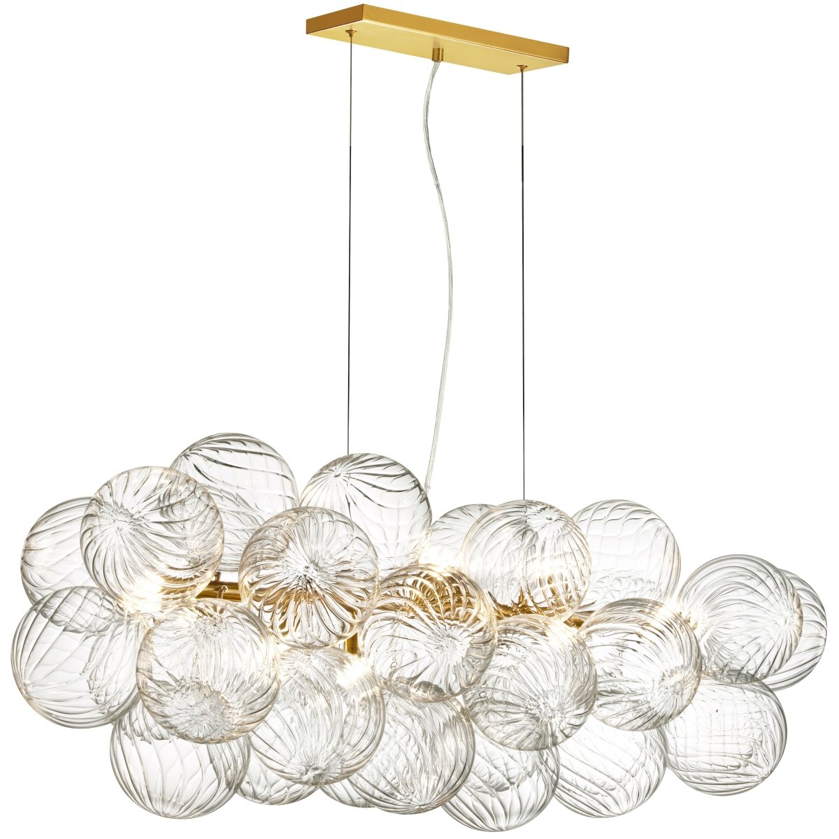Suspension linéaire Charlize - Laiton vieilli by Dainolite | Luminaires & cie