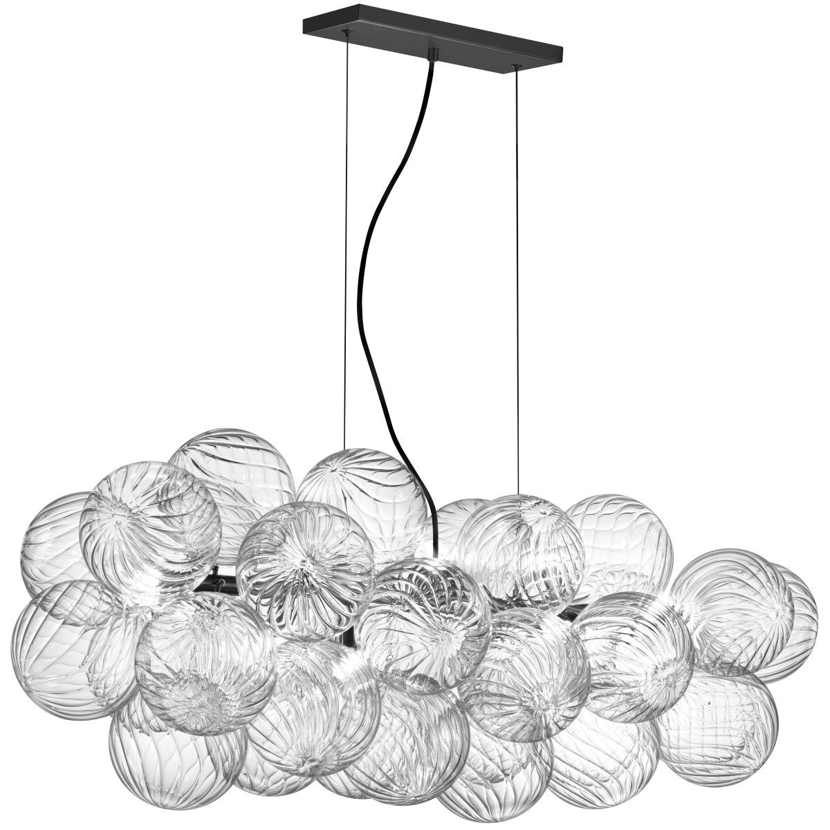 Suspension linéaire Charlize - Noir mat by Dainolite | Luminaires & cie
