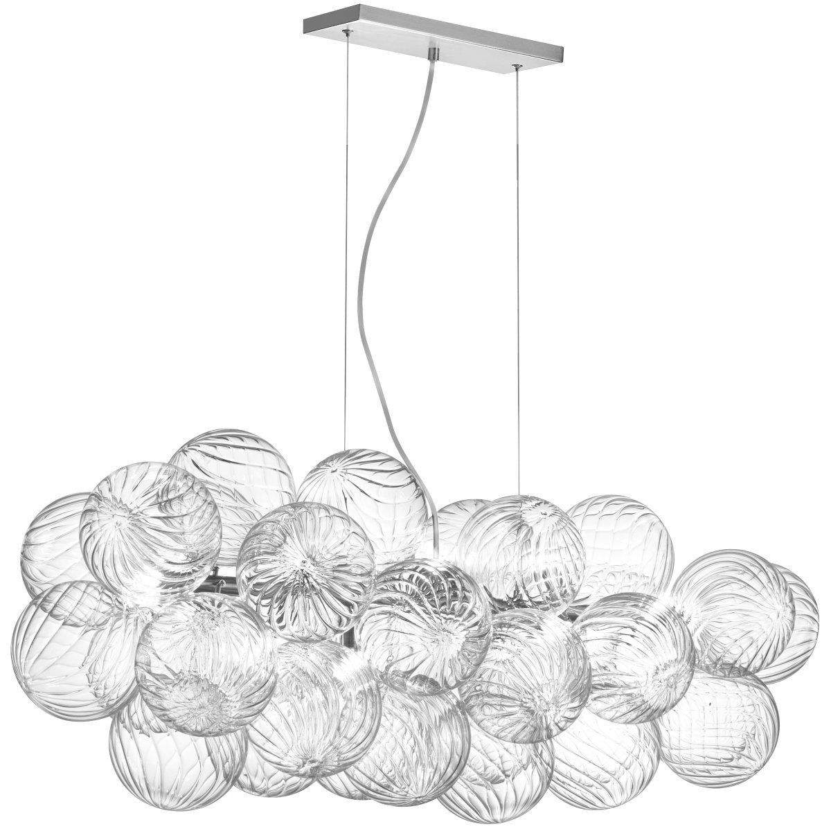 Suspension linéaire Charlize - Chrome poli by Dainolite | Luminaires & cie