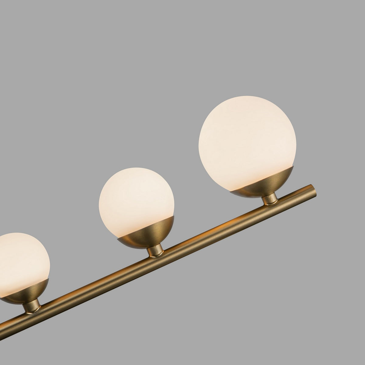 Suspension linéaire Cypress Or brossé/Verre opale – vue 4