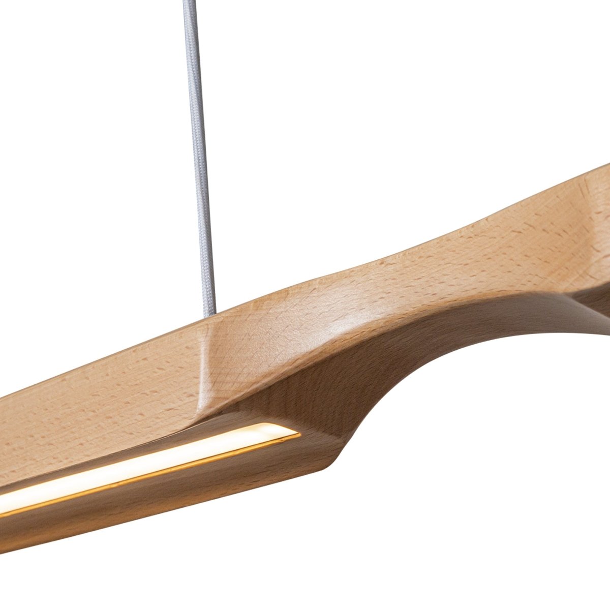 Suspension linéaire Dakota - Hêtre by Kuzco Lighting | Luminaires & cie