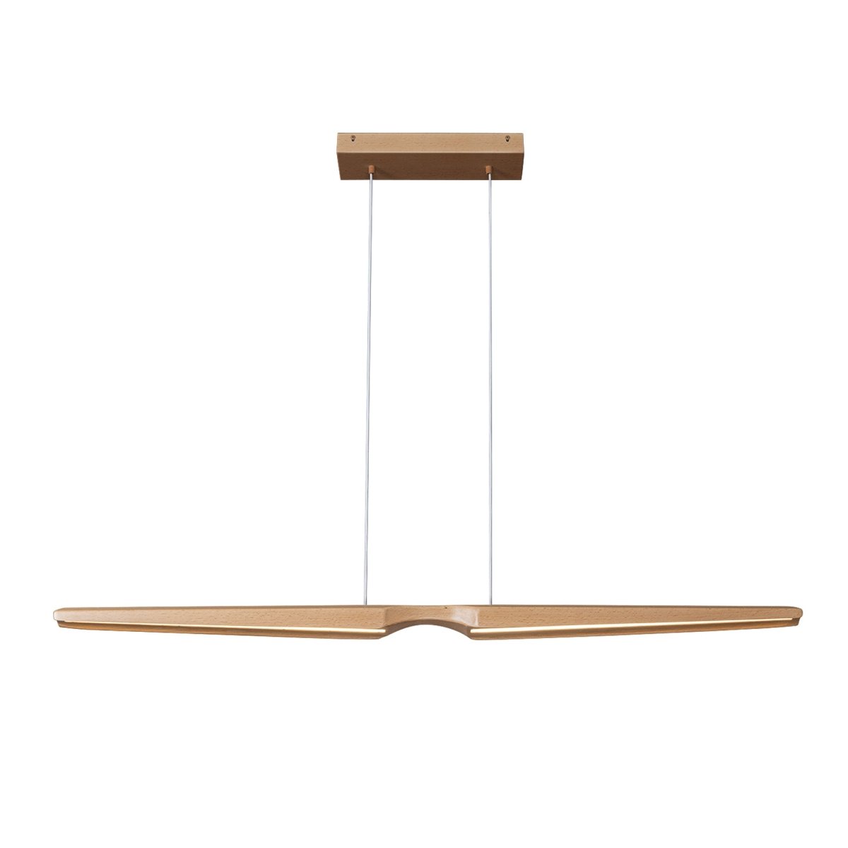 Suspension linéaire Dakota - Hêtre by Kuzco Lighting | Luminaires & cie