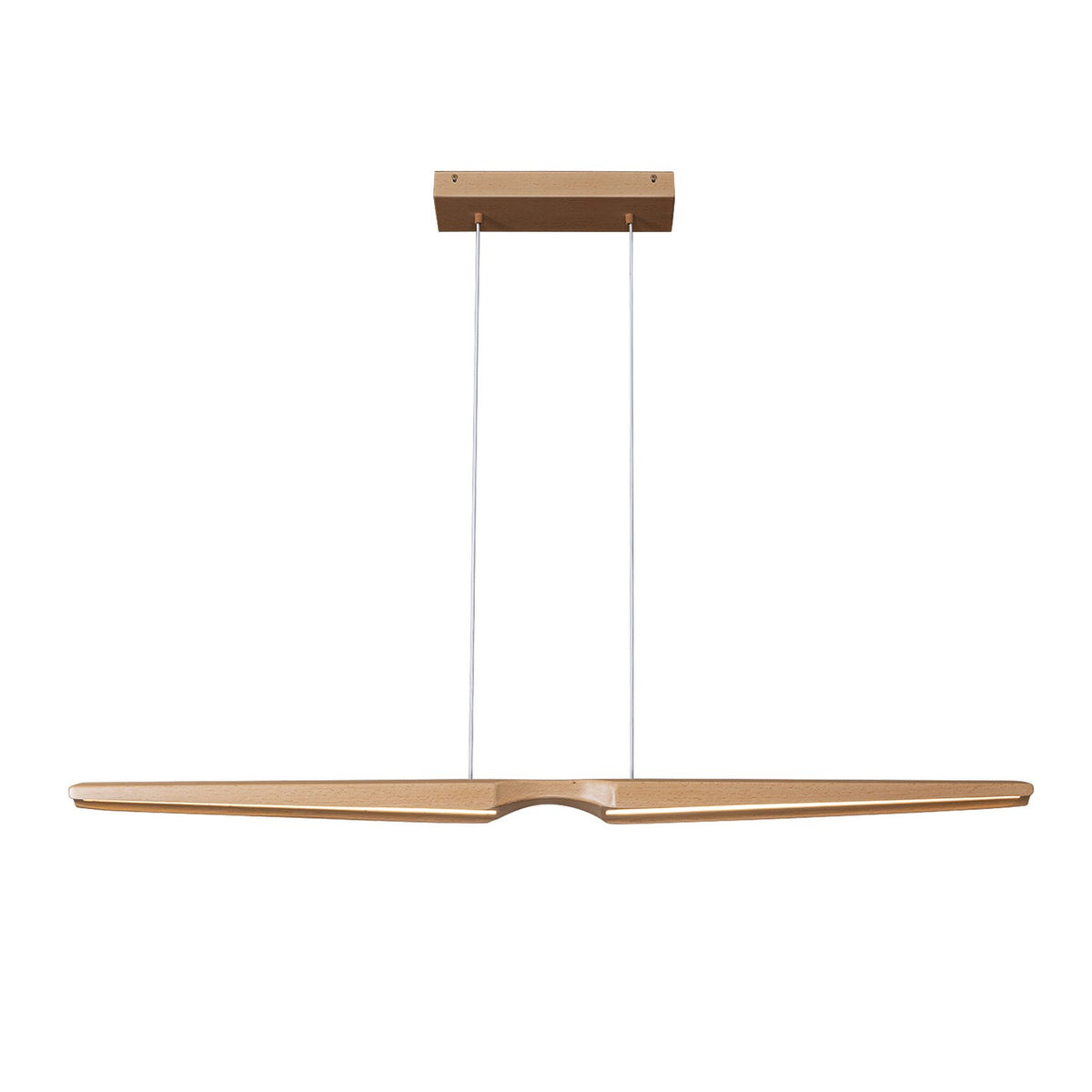 Suspension linéaire Dakota Bois de hêtre – Kuzco Lighting