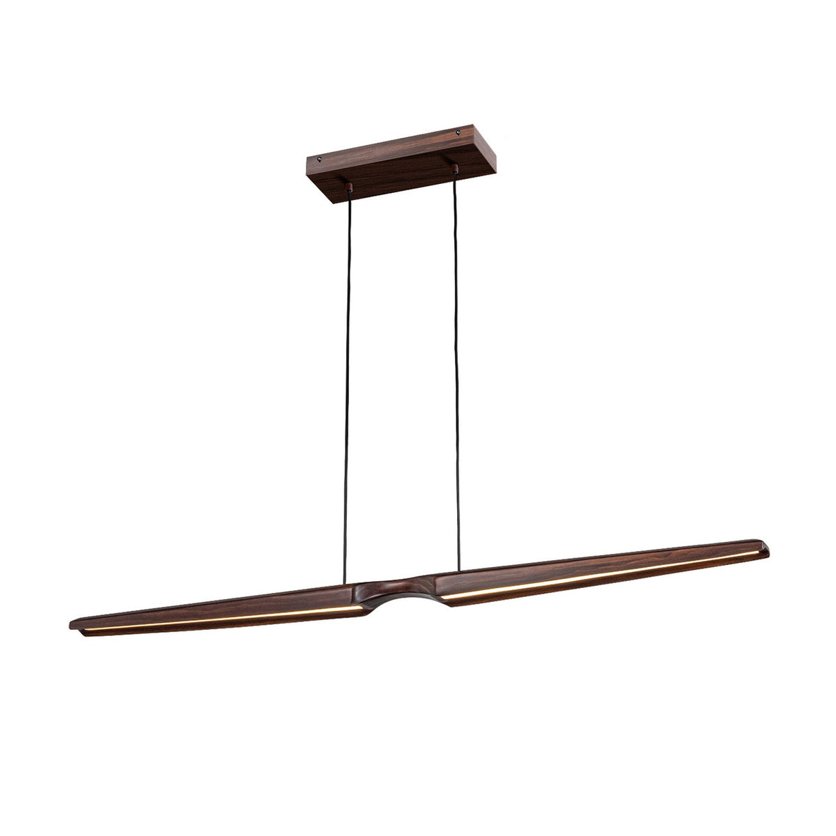Suspension linéaire Dakota Noyer – vue 2