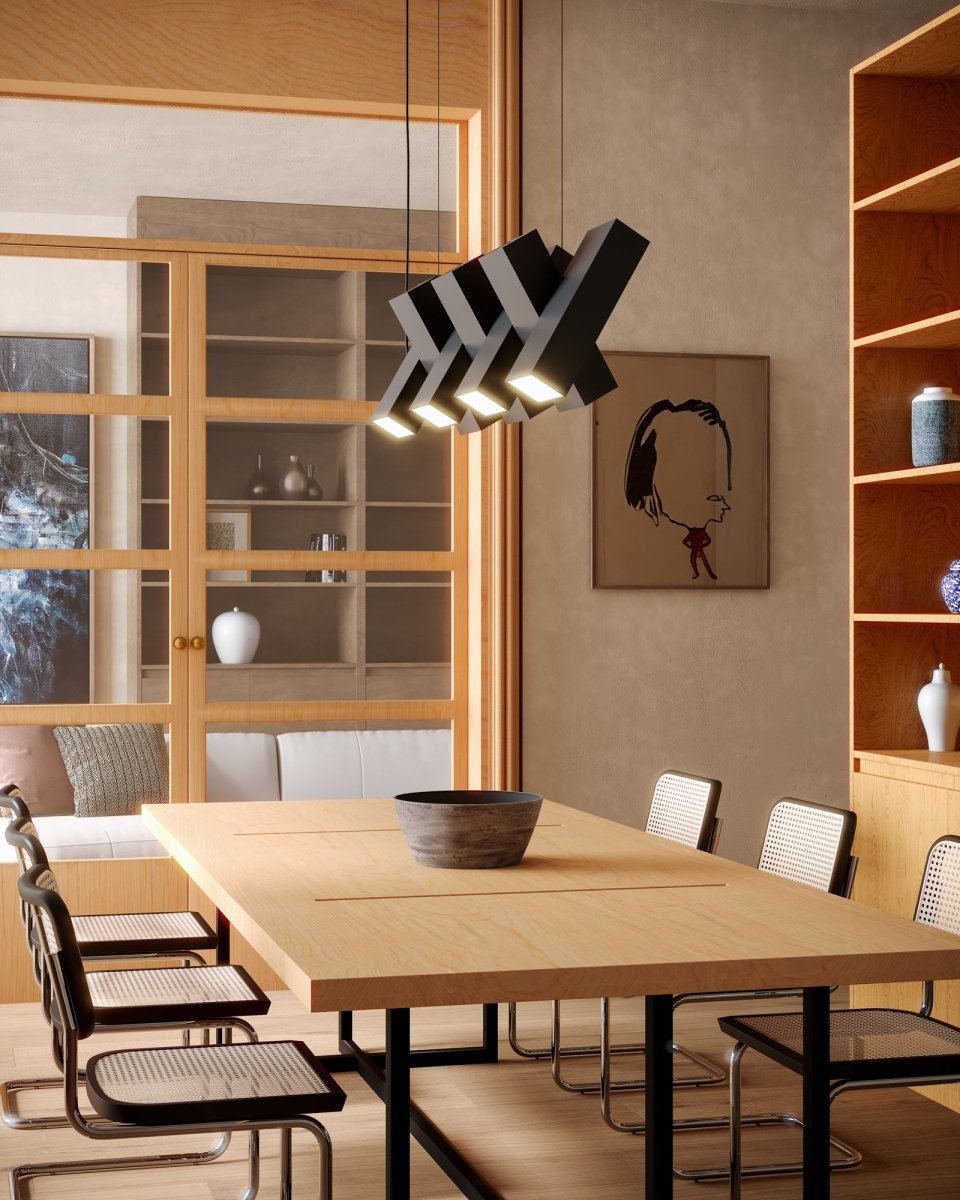 Suspension linéaire Domino - Noir by Kuzco Lighting | Luminaires & cie