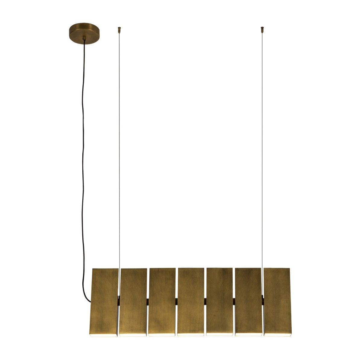 Suspension linéaire Domino - Laiton vintage by Kuzco Lighting | Luminaires & cie