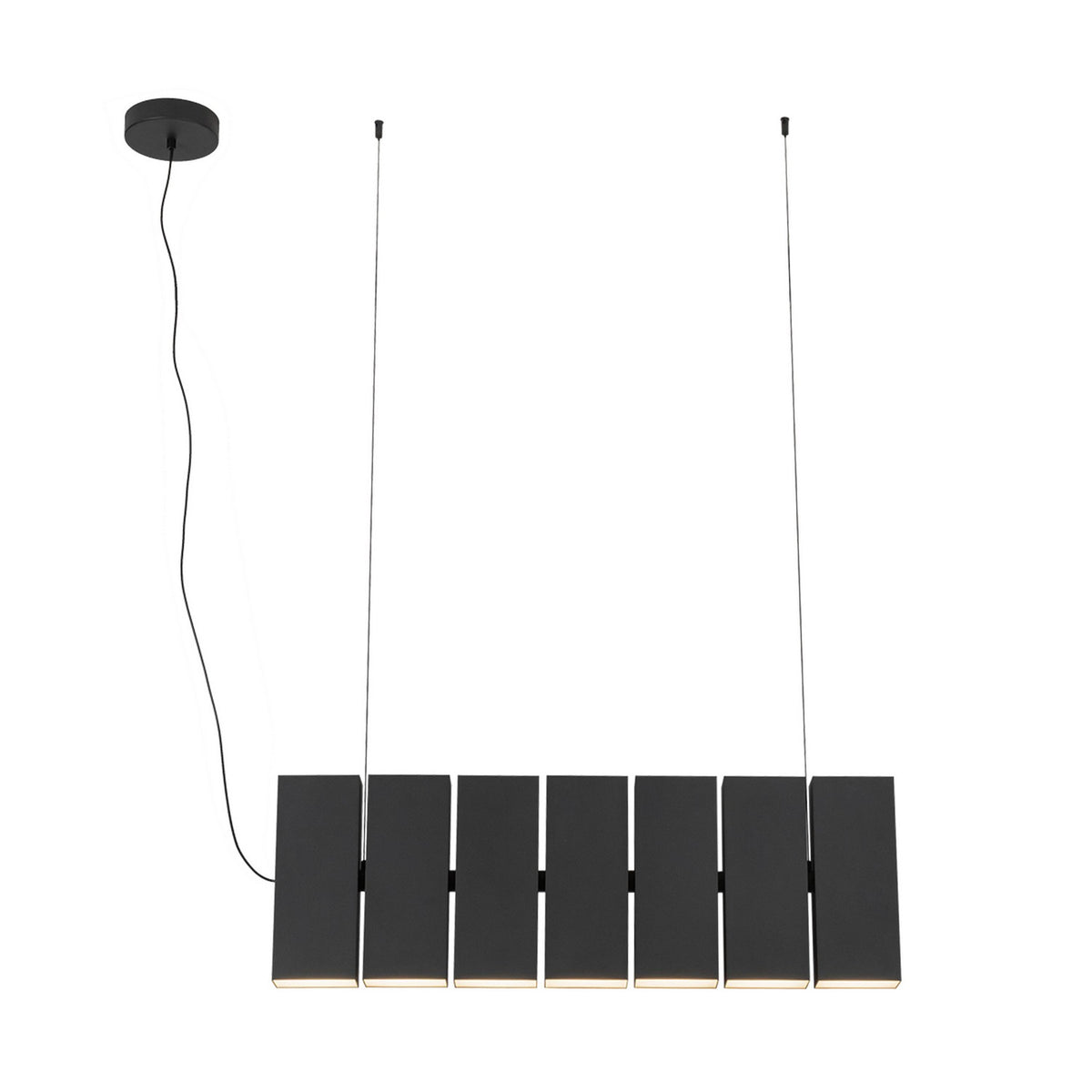 Suspension linéaire Domino Noir – vue 3
