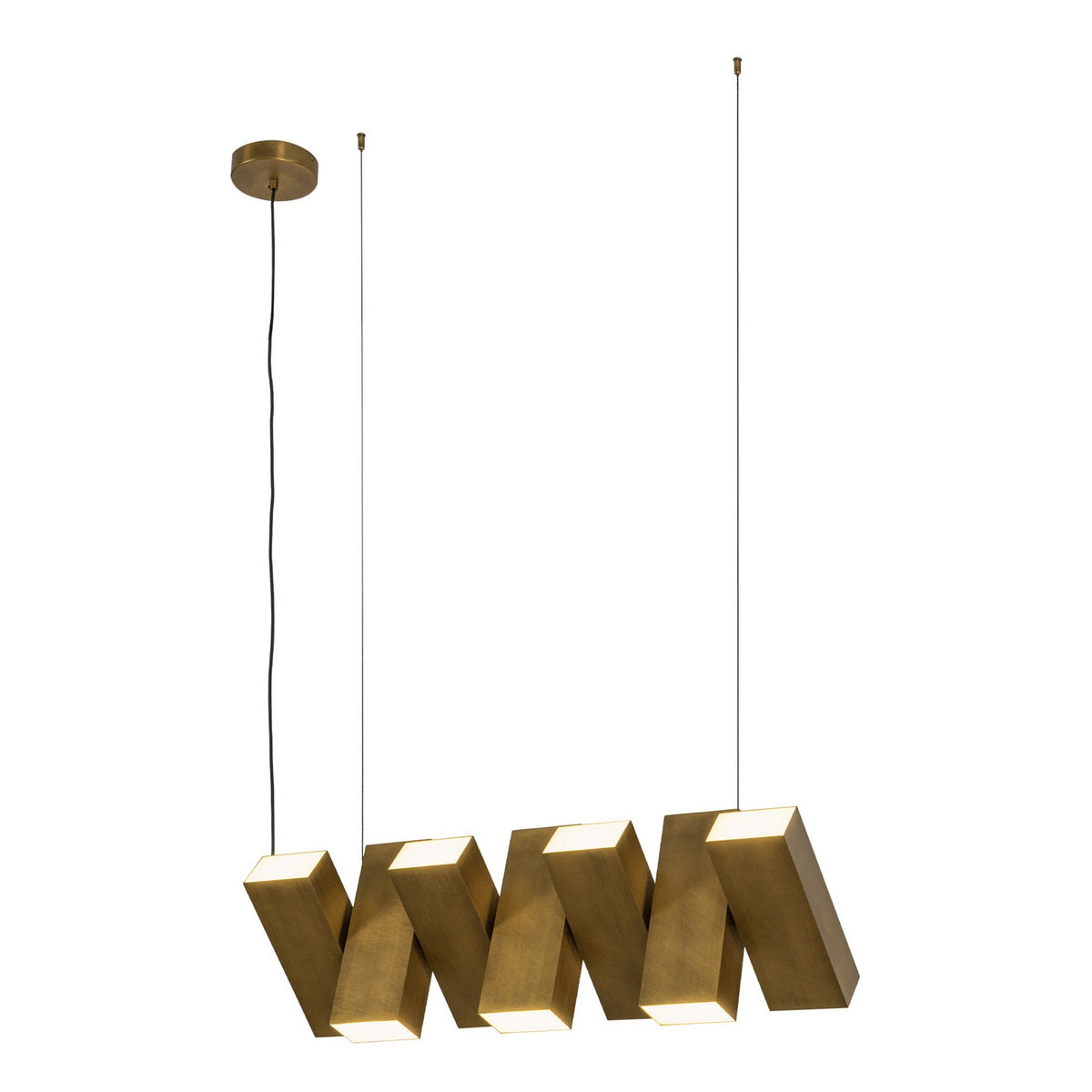 Suspension linéaire Domino Laiton vintage – Kuzco Lighting