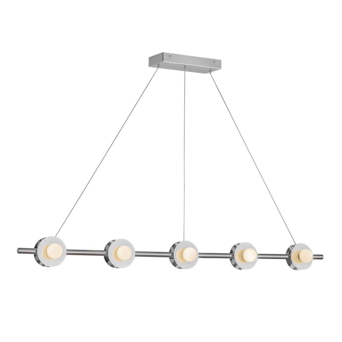 Suspension linéaire Elixir - Chrome by Kuzco Lighting | Luminaires & cie