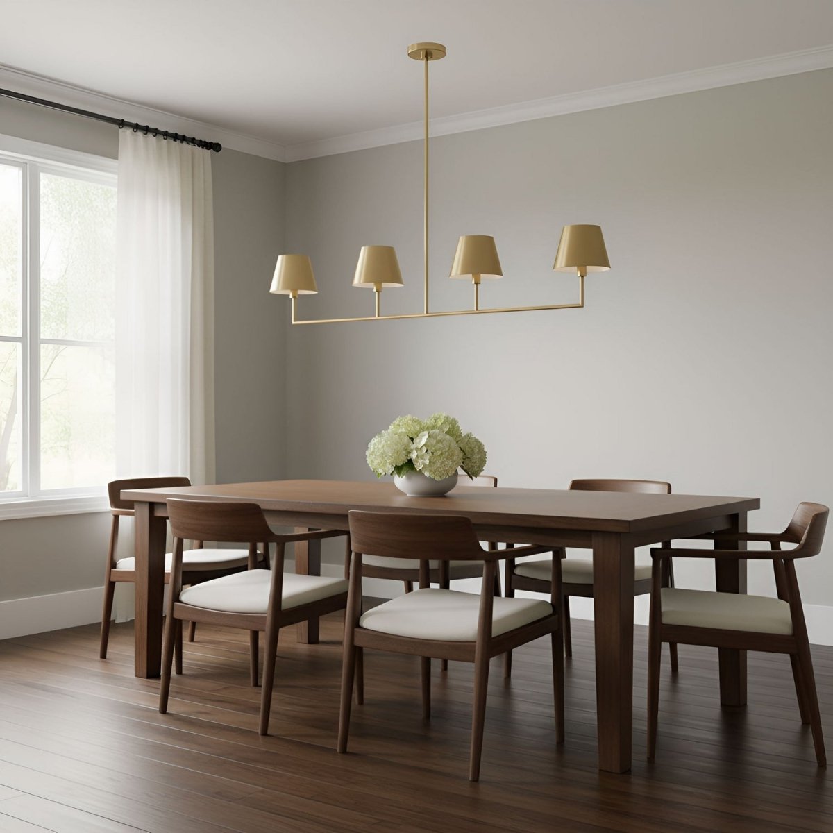 Suspension linéaire Ender - Laiton satiné by Visual Comfort Studio | Luminaires & cie